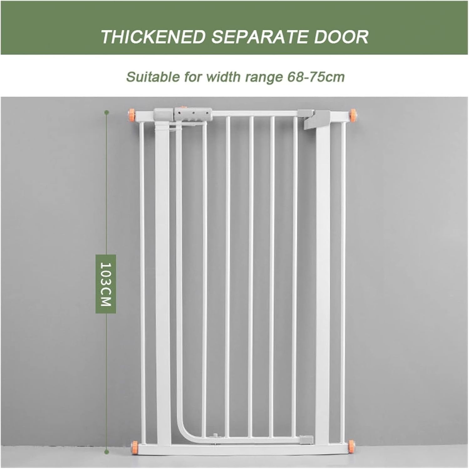 Gamvdout Pet Safety Gate, Extra Tall 103Cm Safety Gate Fence, Dog Gate Fence, for Stairs Doorways Hallways/White/110-117Cm