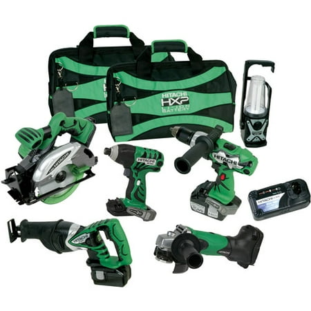 Hitachi KC18DG6L 18-Volt Cordless Lithium Ion 6-Tool Combo Kit