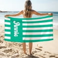 thumbnail image 2 of Personalized Beach Towel - Custom Microfiber Pool Towel - Personalize with Your Name - 30"x60" - Green, 2 of 9