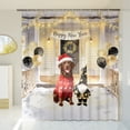 thumbnail image 3 of Happy New Year 2026 Chesapeake Bay Retriever Santa Gnome Holiday Party Snow Shower Curtain Chessie Dog Lover Waterproof Bathroom Bathtub Curtain - 13019, 3 of 5