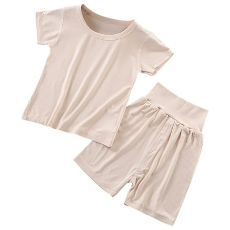 

Cute Summer Toddler Girls Outfits Set Children S Pajamas Pure Cotton Skin Friendly Middle And Young Children S Top Baby Clogs Household Clothing Set For 4-5 Years
