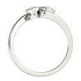 thumbnail image 2 of 14k White Gold Bezel Set Band Two Stone Diamond Ring 1/2 cttw SZ 6.5, 2 of 2