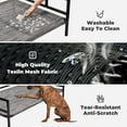 thumbnail image 3 of ZXNYH Metal Elevated Dog Bed, Cooling Raised Pet Cot with Chew Proof and Washable Textilene Mesh, No-Slip Feet and Stable Rustless Frame for Indoor & Outdoor, Medium, Brown, 3 of 6