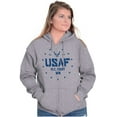 thumbnail image 4 of US Air Force Fly Fight Win Logo Unisex Plus Size Zip Hoodie Brisco Brands 2X, 4 of 5