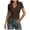 Brown, variant on Lixiuxyad Women's Slim Fit V Neck Collar Long Sleeve Top Solid Color Casual Blouse Trendy Flowy,Brown L