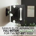 thumbnail image 3 of SANUS Elite Advanced Full Motion 4D + Shift Support Mural pour Téléviseurs de 32 Pouces–65 Pouces, Pivotant, Inclinable, Extensible, Noir (BMF522-B3), 3 of 18