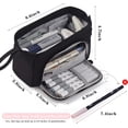 thumbnail image 2 of MONOBIN Large Capacity Canvas Pencil Case, Black, 2 of 6