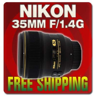 Nikon AF FX NIKKOR 35mm F/1.4G Fixed Zoom Lens with Auto Focus for Nikon DSLR Cameras International Version (No warranty)