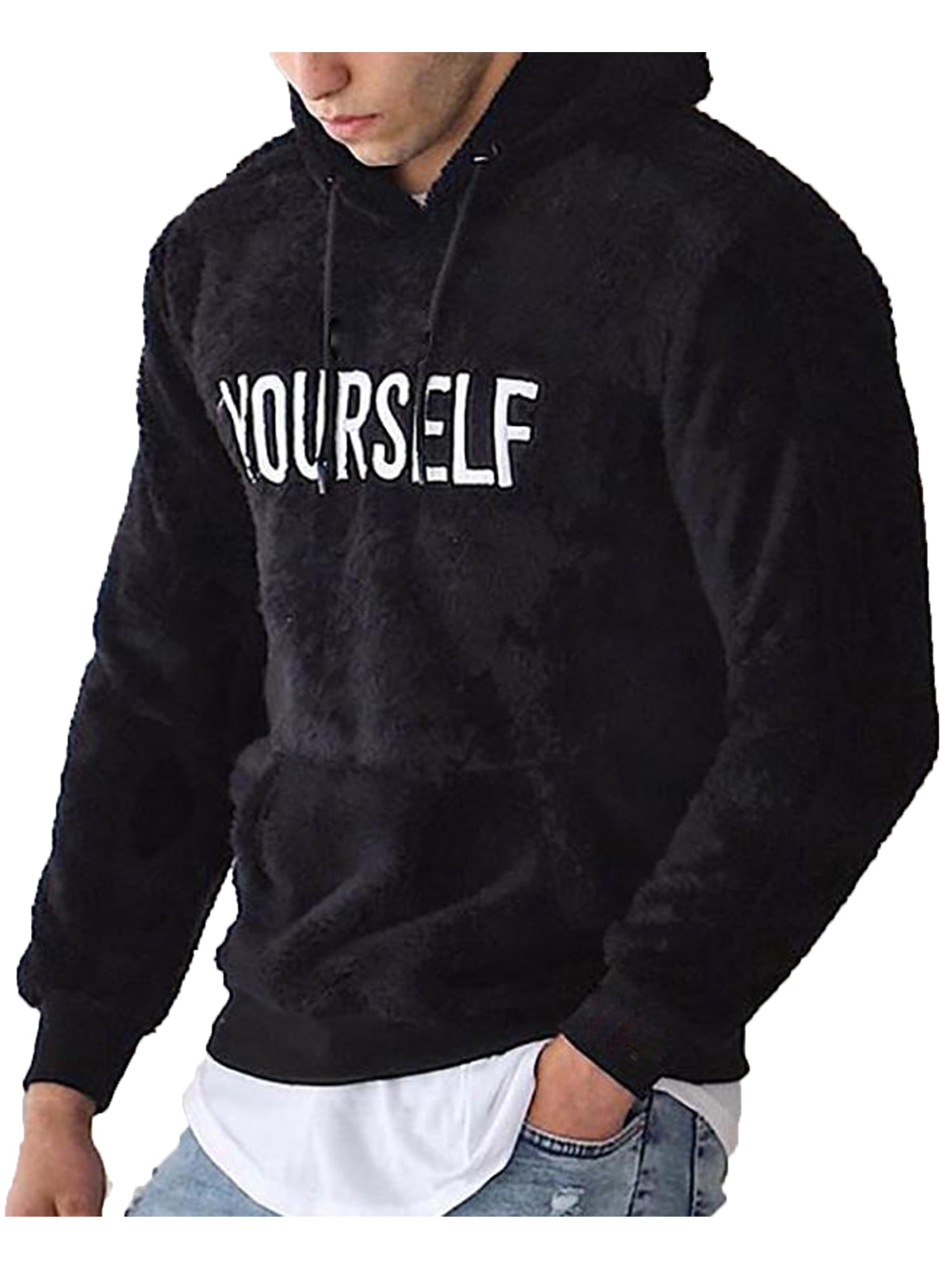 2019 Brand Men Black Hoodies Sweatshirts Hoody Long Sleeved Male