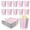 48 Pcs Pink Striped Style, variant on YuPan 48 Pcs Pastel Pink Popcorn Boxes Small Large Pink and White Striped Paper Popcorn Bags Candy Containers for Birthday Party Favor Supplies(4 x 3 Inches, Small)
