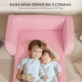thumbnail image 3 of Kids Couch, Caveen Extra Wide Kids Sofa, 2 In 1 Convertible Toddler Sofa Chair for Boys and Girls, Pink, 3 of 9