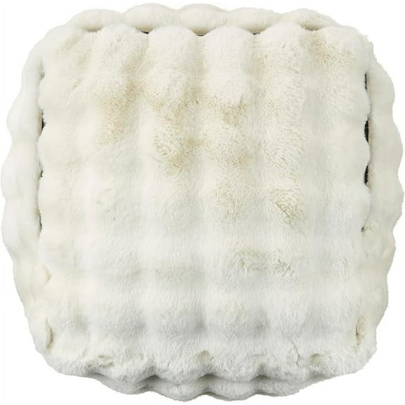 Plush Bubble Faux Fur Pouf