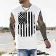thumbnail image 2 of Baqcunre Tank Tops Men Male Independence Day Spring Summer Vest Print Pattern Round Neck Plus Size Comfortable Vest T-Shirts For Men Tops For Men White XXL, 2 of 5