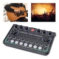 thumbnail image 1 of Sound Card, 5 Voice Changers Intelligent Light Control 7 Podcast Recording Modes Noise Reduction Chip Sound Mixer Board  for Live Streaming, 1 of 7