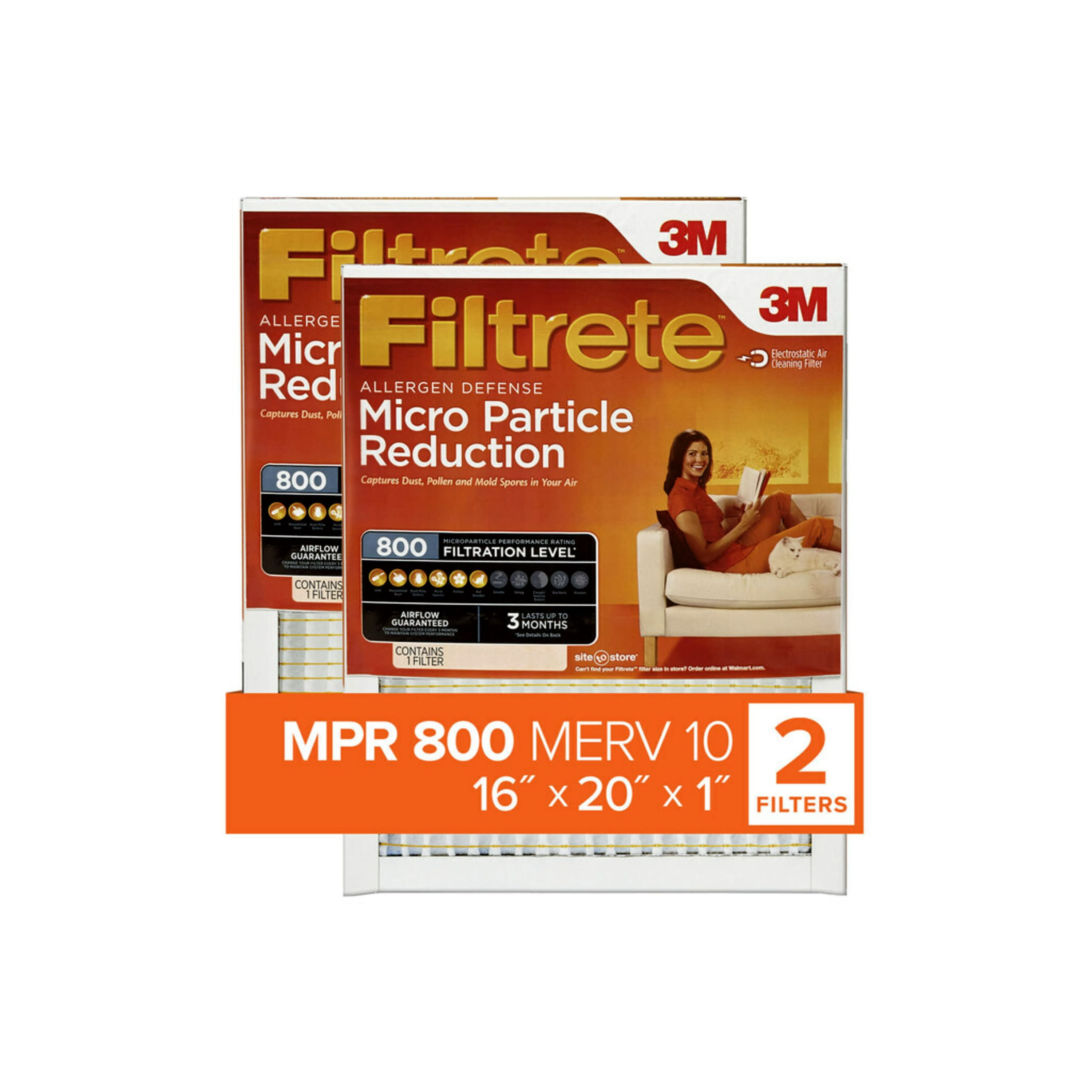 Filtrete by 3M, 16x20x1, MERV 10, Micro Particle Reduction HVAC Furnace