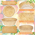 thumbnail image 4 of HOT 10 Pcs Round Small Gift Baskets,7.9 X 7.9 3.5 Inch Bamboo Woven Bread Baskets for Serving, Fruit Baskets, Food, 4 of 4