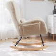 thumbnail image 7 of EBQOSK Rocking Chair Nursery, Modern Rocking Chair with High Backrest Beige, 7 of 7