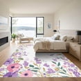 thumbnail image 3 of ODIKA 6'x9' Machine Washable Non-Slip Area Rug, Watercolor Purple High Traffic Rug, Purple, 1058380, 3 of 7