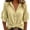 *Yellow, variant on ClodeEU Women's Linen Blend Button 3/4 Sleeve Shirt with Tiered Ruffle ,Solid Color Casual Blouse Black,Women's Plus L