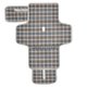 thumbnail image 1 of Alfombrilla cambiadora CHUROUSY 61x30 cm a cuadros, plegable, con porta toallitas, 1 of 7