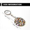thumbnail image 3 of Naloa Roosters and Chicks Print Round Keychain Keychain Key Ring, Key Tag, Key Chain Bulk for Gift Accessories (Round), 3 of 7