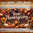 thumbnail image 4 of Cartoon Turkey Thanksgiving Banner Autumn Leaves Harvest Cornucopia for Home Decoration Holiday Party, 4 of 9