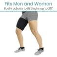 thumbnail image 3 of Adjustable Compression Sleeve for Hamstring Support - Thigh Brace, 3 of 5