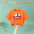 thumbnail image 3 of Camiseta de Snoopy para niño y niña, ropa de verano de algodón con dibujos animados, de manga corta Camisetas estampadas, regalo, 3 of 5