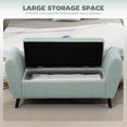 thumbnail image 4 of HOMCOM Upholstered Storage Bench, Modern Ottoman Bench with Arms, Green, 4 of 10