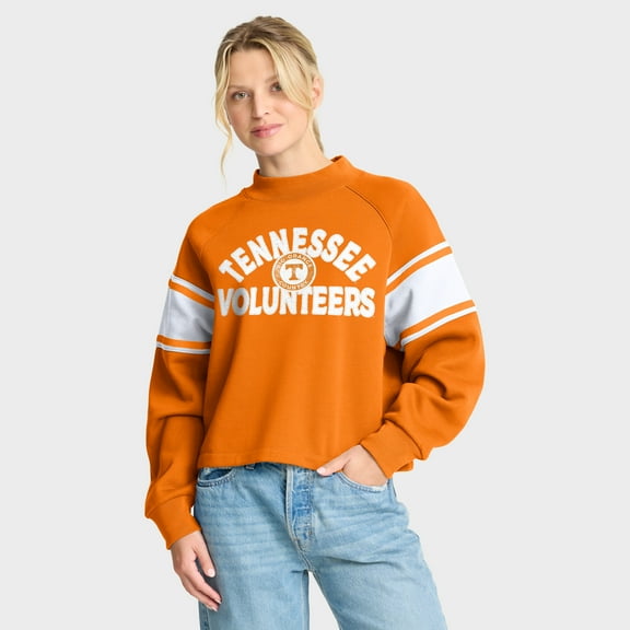 Women's Fanatics Tennessee Orange Tennessee Volunteers Oversized Hometown Premium Punt Coverage Raglan Pullover