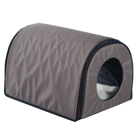 Anself Heated Outdoor Cat House Cat Shelter