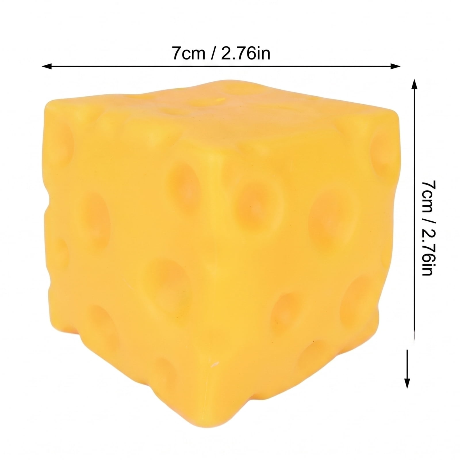 Squeezy Cheese Block Squishy Toy, 3" Ultra-Soft Slow Rising Jumbo Realistic Yellow Cheese Squeeze Toys, Stress Relief Fidget Toy for Adults, Focus & Relaxation
