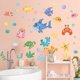 thumbnail image 4 of Un conjunto de pegatinas de pared del mundo bajo el mar, peces, calcomanías de pared, decoración de pared, pegatina extraíble para sala de estar, baño, habitación de niños, 4 of 5