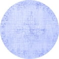 thumbnail image 1 of Ahgly Company Machine Washable Indoor Round Persian Blue Traditional Area Rugs, 4' Round, 1 of 4