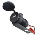 thumbnail image 4 of 12V Black Waterproof Motorcycle Handlebar Cellphone USB Charger Power Adapter, 4 of 7