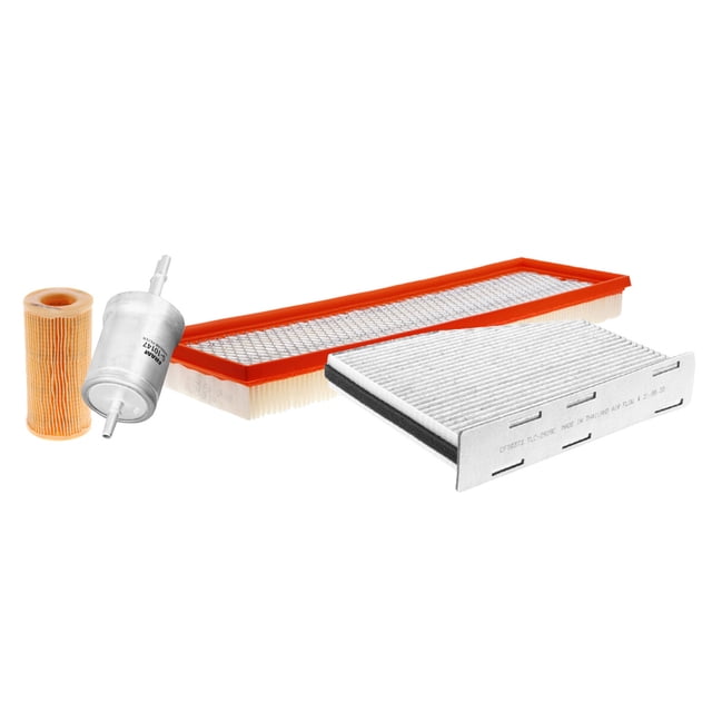 Kit De Filtro De Aire, Filtro de Aceite, Filtro de Combustible y Filtro de Cabina 4 PIEZAS Compatible con Volkswagen Bora L5 2.5L DE 2006 A 2010
