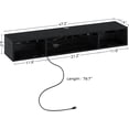 thumbnail image 3 of TV Stand with Power Outlet, Floating TV Stand with RGB Lights, 47.2" Wall Mounted TV Shelf, Black Media Console with Storage Shelf, Entertainment Shelf Under TV for Living Room, Bedroom, 3 of 3
