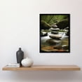 thumbnail image 2 of Zen Massage Stone Photograph Waterfall River Nature Beauty Salon Therapy Room Art Print Framed Poster Wall Decor 12x16 inch, 2 of 5