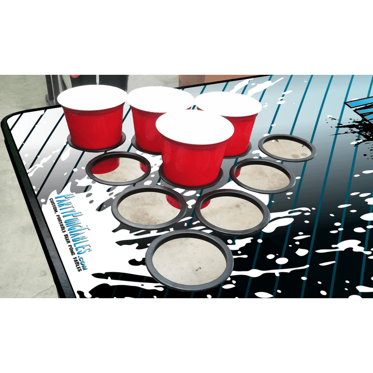8-Foot Professional Beer Pong Table w/ Cup Holes - Party Pong Splash Edition