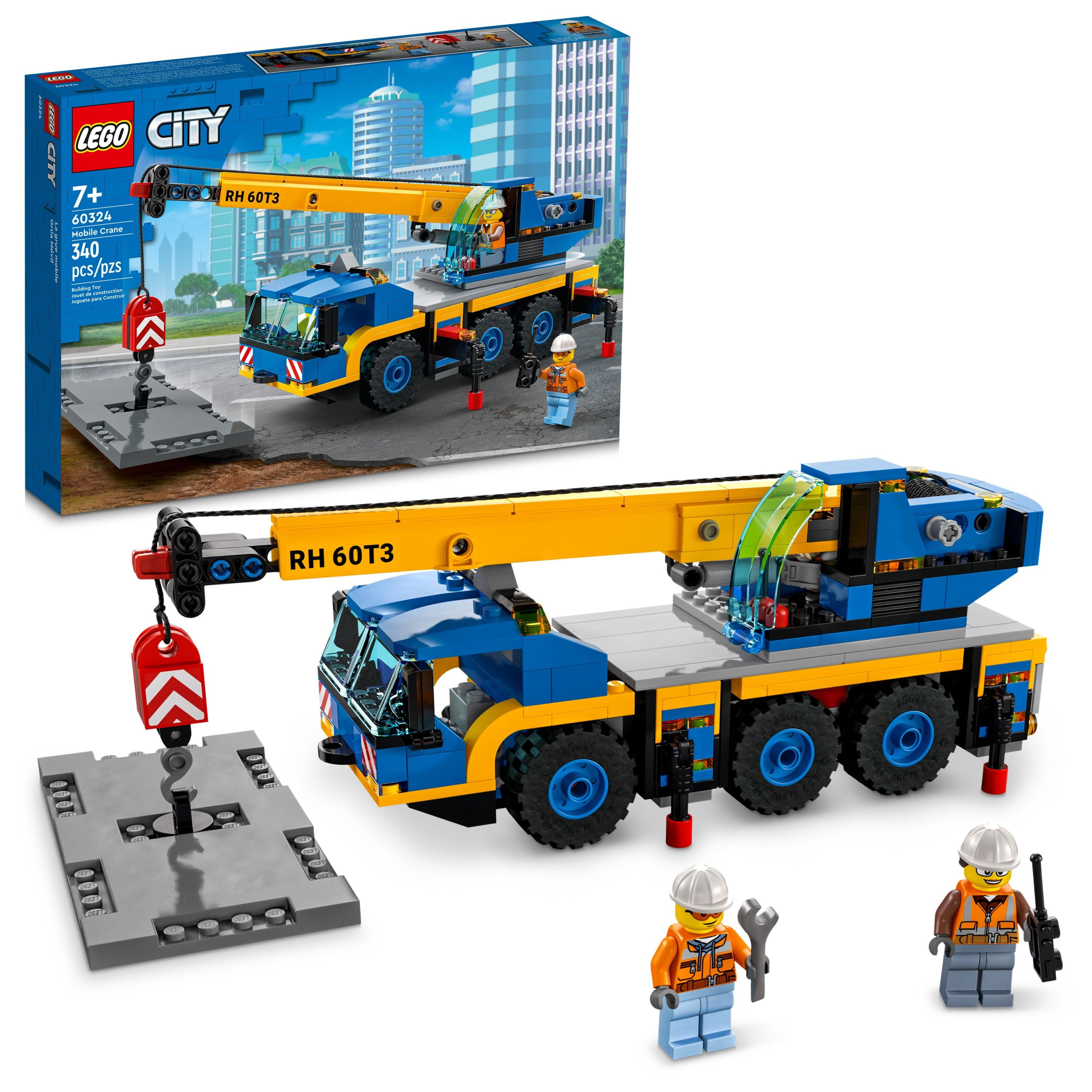 LEGO Great Vehicles Crane Truck Toy Building Set 60324 - Vehicle Model, Featuring 2 Minifigures with Tool Toys Kit and Road Plate, Playset for Boys and Girls Ages 7+ - Walmart.com
