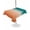 Orange Green, variant on Outdoor Tablecloth with Umbrella Hole for Patio/Picnic/Party/Camping, Blue Beige Ombre Waterproof Table Cloth Rectangle Table Cover Washable, Contemporary Art Abstract Aesthetics (60"x 102")