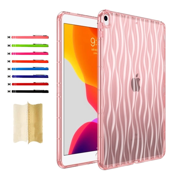 Clear Case for iPad Pro 10.5" 2017/Air 3rd Gen 10.5" 2019, Luxury Slim Fit TPU Back Protective Shock-Absorption Corner Protection Lightweight Soft Cover for iPad Pro 10.5"/Air 3rd Gen, Pink