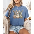 thumbnail image 2 of Ink Printed Image NOT a Quilt Patch - Camo Bunny Trio Easter Graphic Tee Blue Jean Shirt Adult Large, 2 of 8