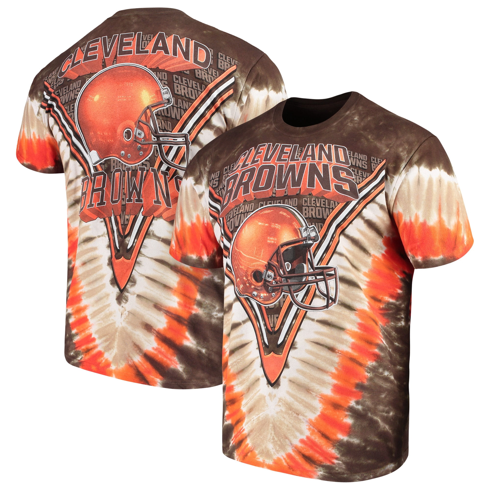 Cleveland Browns Majestic V Tie-Dye T 