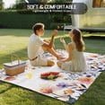 thumbnail image 4 of Spring Floral Outdoor Rug for Patio/Deck/Porch, Non-Slip Large Area Rug 5 x 7 Ft, Elegant Flowers Farmhouse Botanical Indoor Outdoor Rugs Washable Area Rugs, Reversible Camping Rug Carpet Runner, 4 of 8