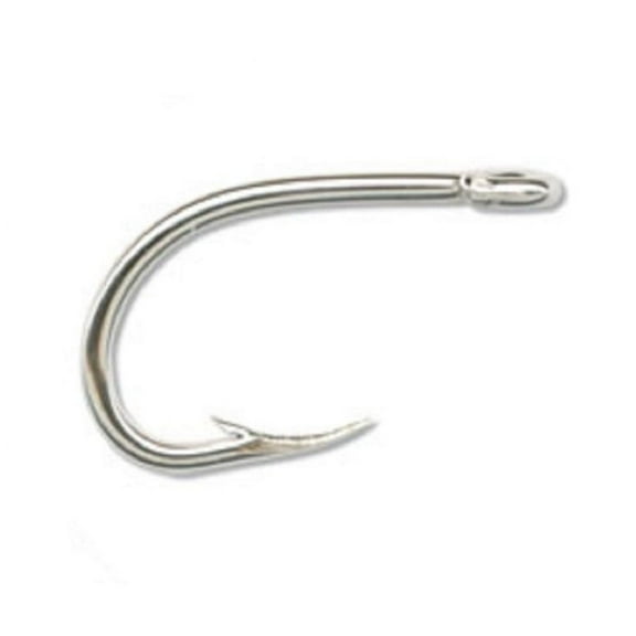 Mustad Classic O'Shaughnessy Live Bait Hook with 3 Extra Strong Point Bent In (Pack of 10), Nickel, Size 1