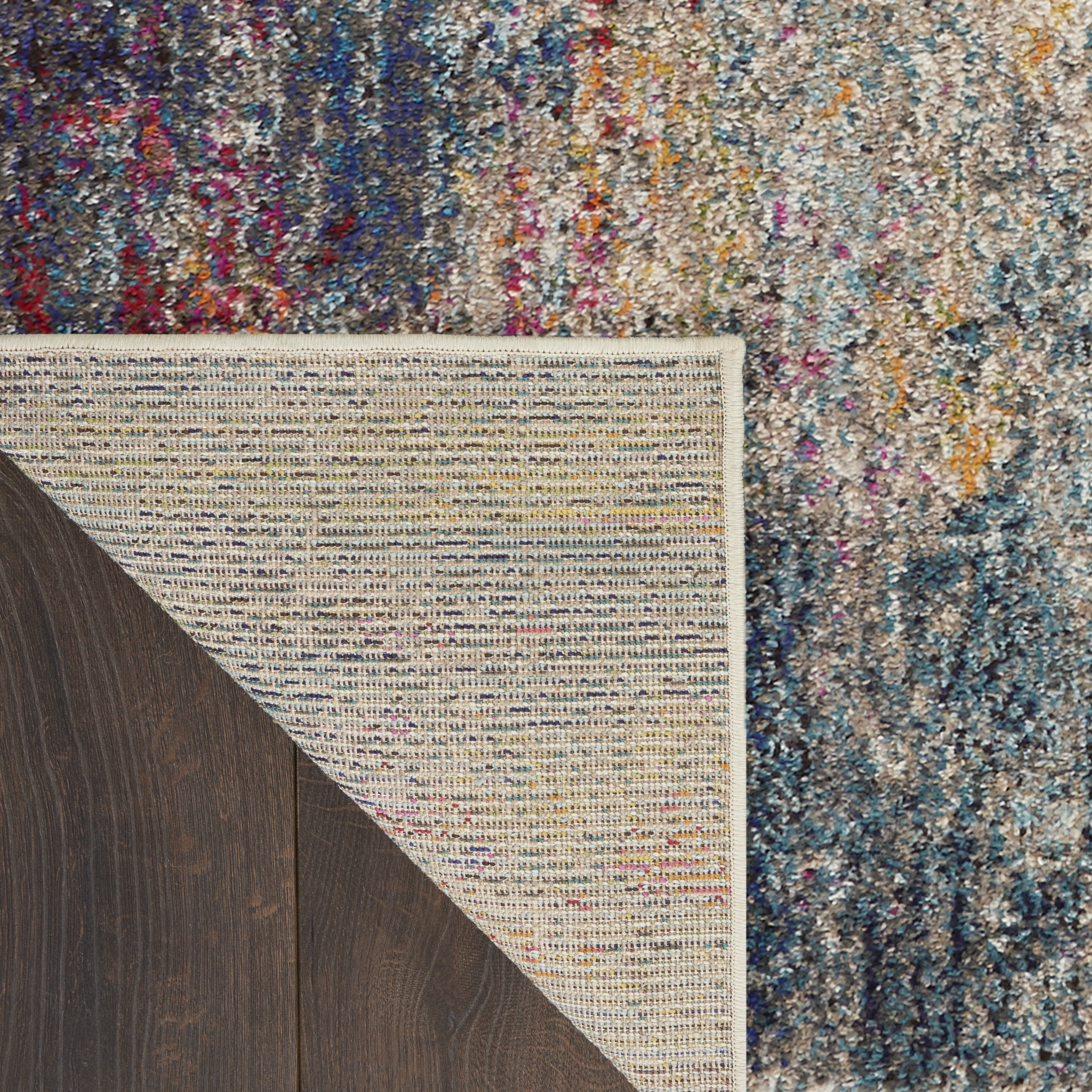 Nourison Celestial Modern Abstract Multicolor 6'7" x 9'7" Area Rug, (6x9)