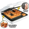 thumbnail image 2 of Waffle Wow! Building Brick Electric Waffle Maker- Cook Fun, Buildable Waffles in Minutes - Build Houses, Cars & More!, 2 of 6