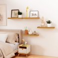 thumbnail image 4 of Set de 6 Unidades Estantes Flotantes, Soportan hasta 8 kg Repisas Flotantes, estantes flotantes de Pared,Estante de Almacenamiento Flotante Simple y Moderno (Naturaleza, 30 * 15 * 1.5), 4 of 7