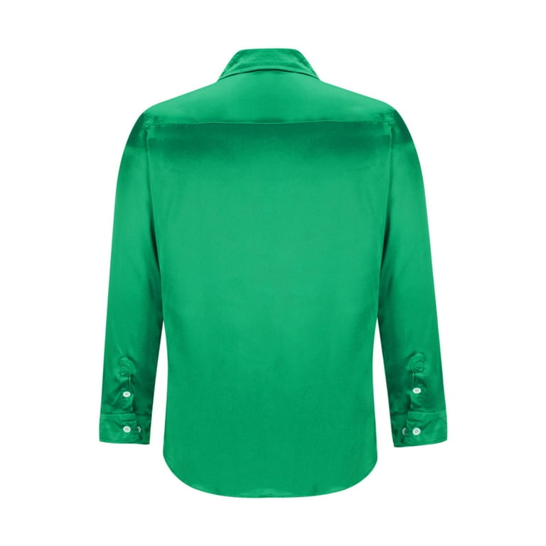 emerald green mens dress shirt near me Barry. Wang Emerald Green Paisley Shirt Blue Jacquard Button Down Shirt, S main image 0